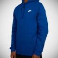 Nike Men`s Sportswear Club Fleece Pullove Hoodie Blue  804346-438 - Size Large