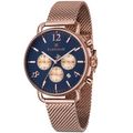 Brand New Thomas Earnshaw Investigator Chronograph Rose Gold Blue Mesh Watch