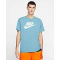 Nike Men`s Sportswear Tee Icon Futura T-shirt Cerulean/White AR5004-424 - Size Extra Large