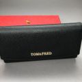 TOM and FRED LONDON Biscay Genuine Leather Continental Twill Purse - Black