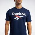 REEBOK Men`s Classic Vector T-shirt Navy EW3454 - Size Large