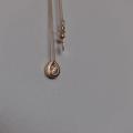 18ct Rose gold necklace with single diamond pendant
