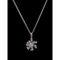 18ct White Gold Diamond Snowflake Pendent Necklace - Evaluation R31 940
