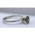Silver Single Stone 1.0070ct Diamond Ring - Evaluation R21 500