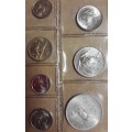 1967 UNC COIN SET OF SOUTH AFRICA WITH SILVER R1 @ LOW START R1 AUCTION