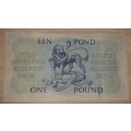 SOUTH AFRICA ONE POUND BANK NOTE B77 249615 @ LOW START R1 AUCTION