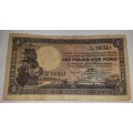 south africa one pound bank note A118 240661 @ low start R1 auction