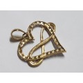 STUNNING 9CT GOLD HEART AND INFINITY NECKLACE