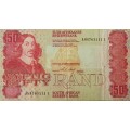 SOUTH AFRICAN 50 RAND BANKNOTE,C.L STALS,AH4763111