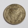 SOUTH AFRICAN THREEPENCE COIN,1936