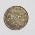 Z.A.R THREEPENCE COIN,1893