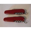 WOW....2 X VINTAGE VICTORINOX (SWISS) OFFICERS RED PENKNIVES