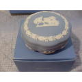 BOXED BLUE & WHITE  WEDGWOOD TRINKET BOX
