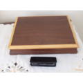 WOODEN PRESENTATION BOX WITH KEY AND VELVET INLAY FORGOLD STAMP SETS + A BONUS