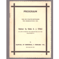 Programme of the State Ceremonial Remembrance of Doctor the Honourable A.J. Stals