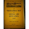 The South Africa map of Central and South Africa 1937 (large)
