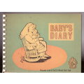 Baby`s Diary, vintage South African baby`s birth book