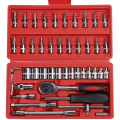 46pcs Spanner Chrome Vanadium Ratchet Wrench Socket Set
