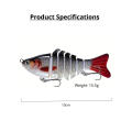 Multi-Jointed Fishing Lure - Silver