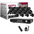 CCTV 8 channel CCTV Camera kit with 1200TVL night vision analogue cameras support remote viewing