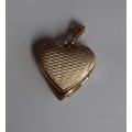 Gold Heart Locket with Mother-of-Pearl Onlay