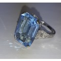 Vintage Sterling Silver and Topaz Ring