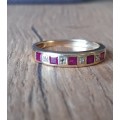 18ct Gold Ruby and Diamond Eternity Ring