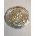 SILVER LIBERTY ROUND 1 OUNCE COIN SILVER FINENESS .9999 ENCAPSULATED