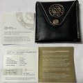 2017 SILVER KRUGERRAND SA Mint Black Leather Pouch and C.O.A. NO COIN. AUTHENTICATE YOUR 2017 COIN.