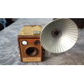 Brownie Flash IV camera - Made in England by Kodak Limited London with flash holder