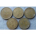 5 HONG KONG COINS