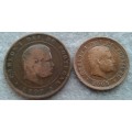 1892 & 1905 PORTUGAL 10 & 5 REIS PAIR