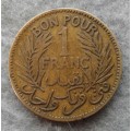 1921 TUNISIE 1 FRANC