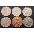 USA DIMES & ONE CENT