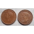 1945 & 46 NZ ONE PENNY PAIR