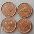 4 X G.BRIT FARTHINGS : DATES FROM 1943
