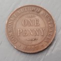 1917 AUSTRALIA ONE PENNY : CALCUTTA MINT