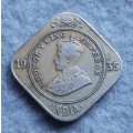 1935 India 2 Annas : Bombay mint