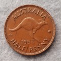 1953 Australia half penny