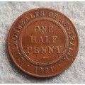 1921 Australia half penny