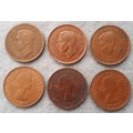 1943 + Australia half  penny collection