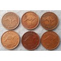 1943 + Australia half  penny collection