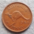 1964 Australia one penny : no dot