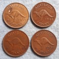 1938 + Australia one penny collection
