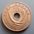 1937 East Africa 10 cent : KN mint mark