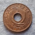 1956 East Africa 5 cent (H) mint mark