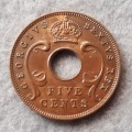 1952 East Africa 5 cent : high grade