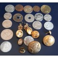Combo of coins , buttons and jewelry