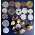 Combo of coins , buttons and jewelry