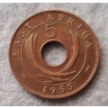 1955 East Africa 5 cent (H)